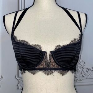 Victoria's Secret dream angels balconette Black Lace Bra 36c